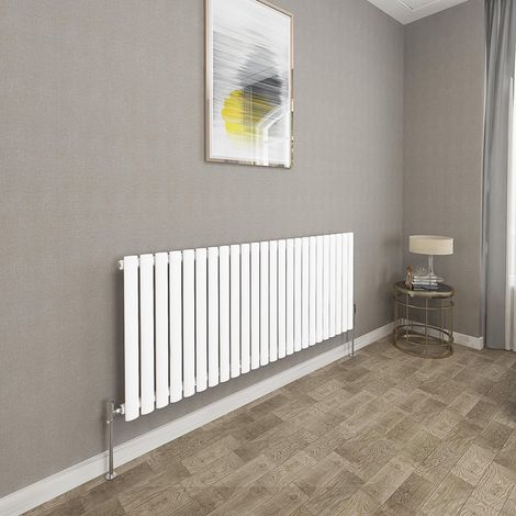 600x1416mm White Single Oval Column Radiator Horizontal Modern Central Heating Radiators