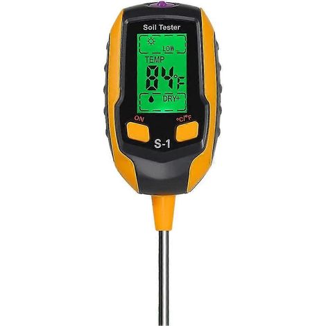 pH-mètre de sol, testeur d'humidité du sol 4 en 1, humidimètre numérique pour plantes avec mesure du pH, de la température et de la lumière.-AquaForge (1/5)