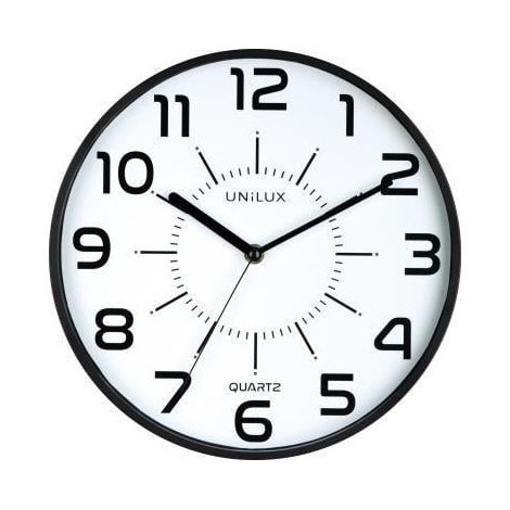 UNILUX Wanduhr POP BLACK 400094281 +Batterien schwarz (1/3)
