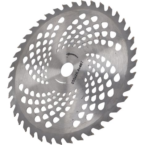 Kreissägeblatt mit 40 Zähnen für Freischneider, 255 x 25,4 mm Rasenmäher-Trennscheibe, Gartengerät zum Schneiden und Trimmen von Gras. (1/5)