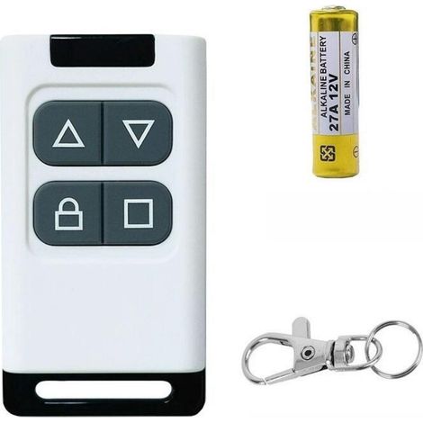 FLAMMKRAFT-Télécommande universelle multi-fréquences 310-580MHz, 4 boutons, pour portail, garage et barrière, blanc (1/5)