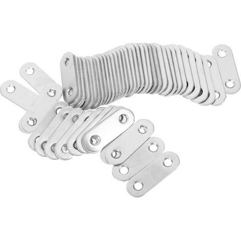 équerres de fixation plates et droites en métal robuste pour