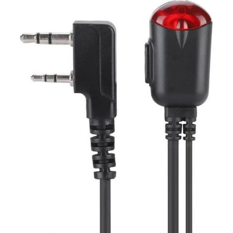 Oreillette Talkie Walkie, K-head Headset Talkie Walkie In-ear Ham Radio Ecouteur avec bouton PTT et indicateur, Compatible avec les (1/4)