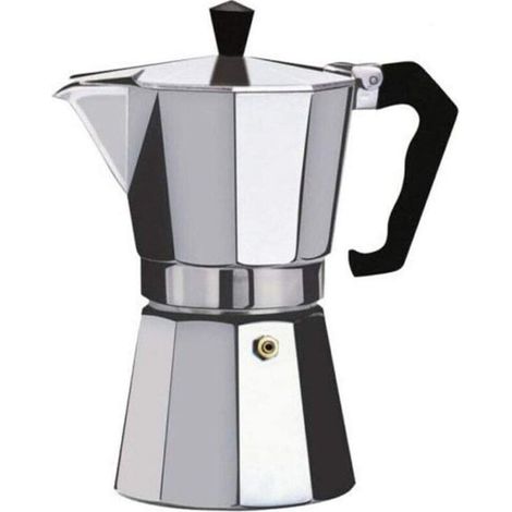 Italian coffee maker, made of high quality die-cast aluminium, suitable for gas, electric or glass ceramic hobs (150 ml) (1/5)