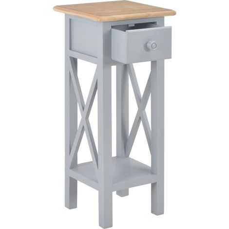 Maison Exclusive - Beistelltisch Grau 27 x 27 x 65,5 cm Holz