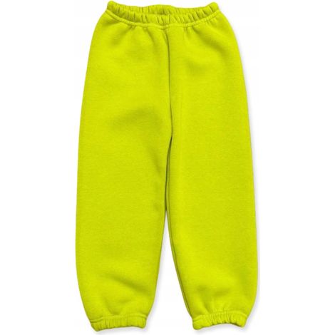 Warme, flauschige, dicke Baby-Jogginghose, Größe 86, Herbst/Winter, Limette (1/5)