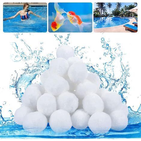 TAISHENGDA-Balle Filtrante Piscine 1000g - Balles de Filtration Équivalent à 36KG Filtre à Sable, Balles Filtrantes Filtre Balls Réutilisables, Balle Filtrante Piscine Convient Systèmes de Filtration (1/5)