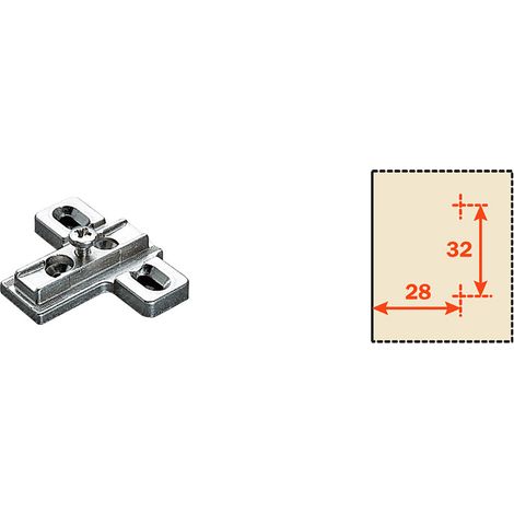 BASETTA REGOLABILE CERNIERE PER ANGOLI art. B2S3B99B6- 10 pezzi - SALICE