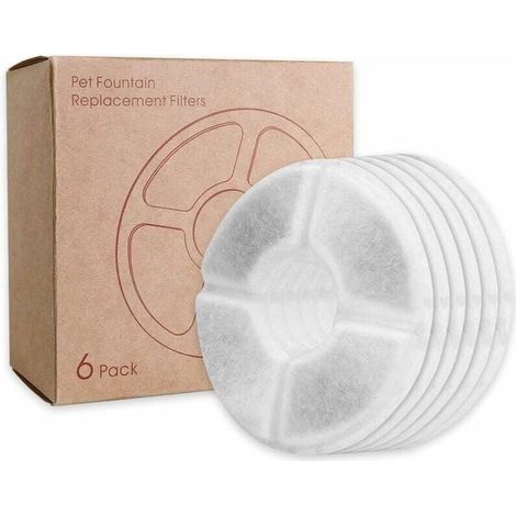 Filtro para bebedero de gatos, triple filtro para bebederos de 2 a 2,5 L (paquete de 6) (1/4)