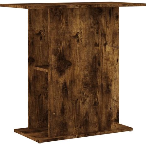 Support d'aquarium chêne fumé 75x36x72,5 cm bois d'ingénierie