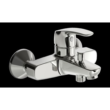 Hansa Pinto - Miscelatore monocomando a muro per vasca da bagno, cromato 45112183 (1/5)