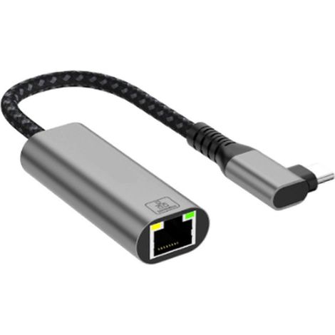 USB-C-auf-Gigabit-RJ45-Adapter – 90°-Winkelstecker Typ C für Laptops, High-Speed-Ethernet-LAN-Dongle (1/4)