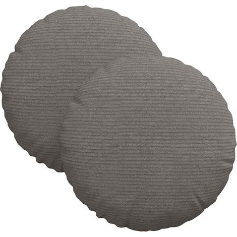 Maison Exclusive - Cojines para asiento 2 pcs Gris Claro Ø30 x 13