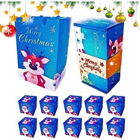 Boîtes de Noël Boîte Porte-Monnaie Pour Les Fêtes De Noël Joyeuses Sac Vide pour Biscuits Vacances Anniversaire Mariage Célébration Bijoux Femmes (1/5)
