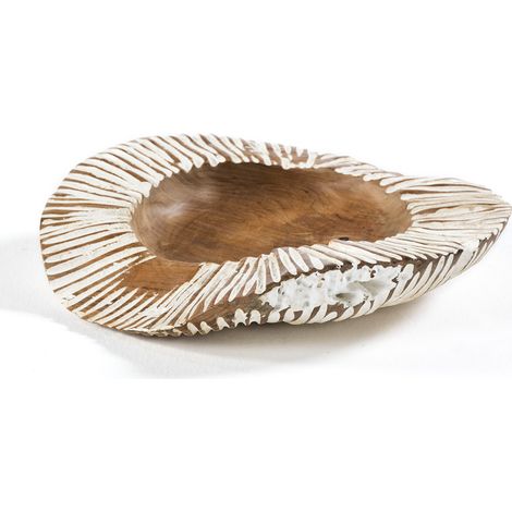 Bol 40 Cm Env. Bois Naturel/Blanc (1/2)