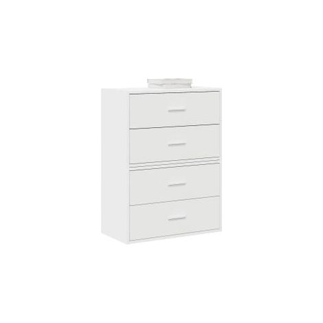 Armoires avec 2 tiroirs 2pcs blanc 60x31x40 bois d'ingénierie (1/5)