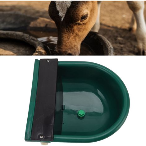 Abreuvoir pour bétail en plastique vert foncé épais avec couvercle rabattable, abreuvoir à commande automatique, grand abreuvoir pour bétail, équipement d'alimentation pour le bétail (1/5)