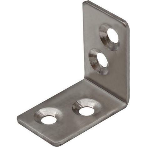 10 Stück Edelstahl Winkelverbinder 32 x 32 x 20 mm Lochwinkel Verbinder Holzverbinder (1/2)