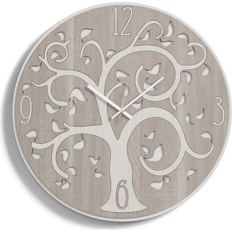 Orologio da parete tondo D50 in legno laminato BRC - NATURA (1/3)