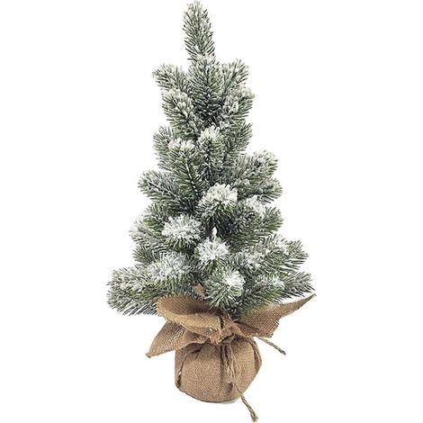 17,72 Zoll (45 cm) großer, beflockter Weihnachtsbaum für den Schreibtisch – platzsparende, wiederverwendbare Tischdekoration für Weihnachten