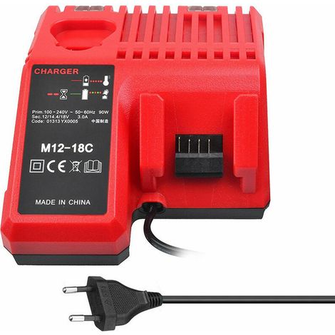 M12-18C Li-Ionen-Akku-Ladegerät für 12 V, 14,4 V, 18 V C1418C 48-11-1815/1828/1840 M18 M14 M12 Lithium-Akku