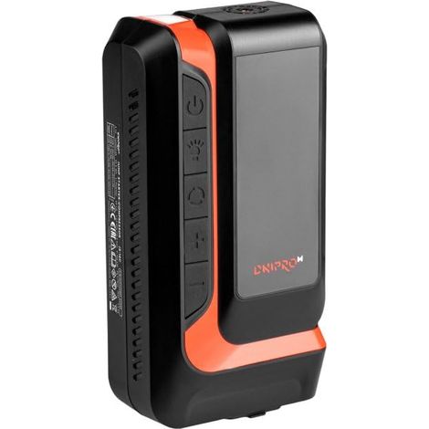 Démarreur de batterie Dnipro-M JS-16C avec compresseur, 12 V 2000 A en crête et booster 16000 mAh, gonfleur de pneus 150 PSI, batterie externe USB-C et lampe torche LED (1/3)