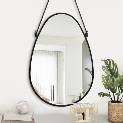 Miroir mural pour chambre à coucher - Cadre irrégulier - Miroir asymétrique pour mur - Vanité - Salle de bain - Salon - Chambre à coucher - Entrée - Couloir - Miroir décoratif unique moderne (1/5)