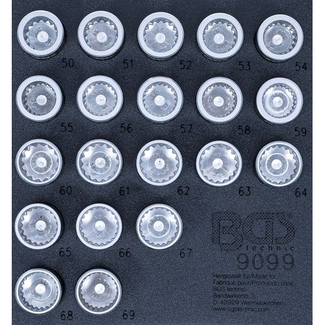 BGS Einlage Werkstattwagen 1/6: Herramientas para bloqueos de rueda para Porsche y VW Touareg 20 piezas - 9099 (1/4)