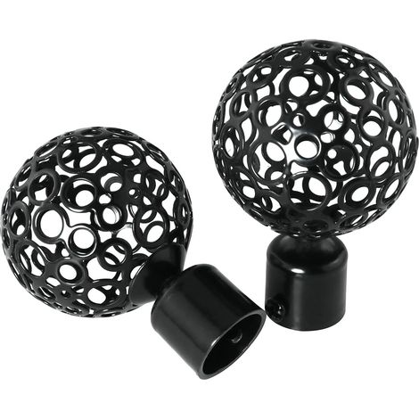 8-teiliges Set dekorativer Gardinenstangen-Endkappen, geeignet für Gardinenzubehör mit 22 mm Innendurchmesser (1/3)