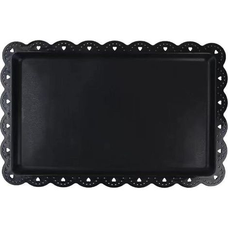 1 Présentoir à Dessert 3 Niveaux, Plastique Alimentaire, Noir, Pour Mariage, Anniversaire, Fête (1/5)