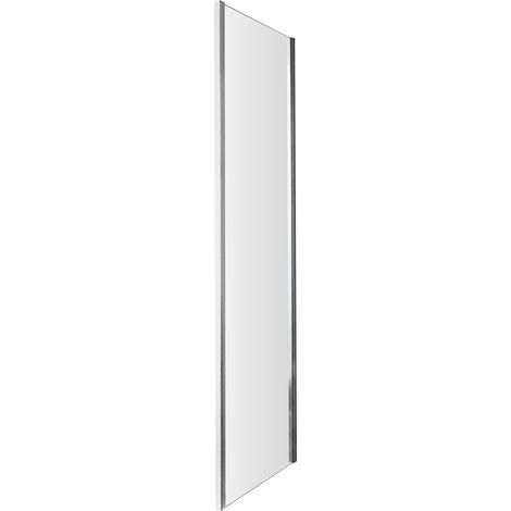 Chatcull Contemporary 5mm Toughened Safety Glass Side Panel - 760mm - Chrome - Balterley