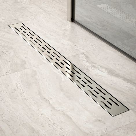 Duschrinne – 80 cm – Standardrost – Edelstahl – mit Flansch (1/4)