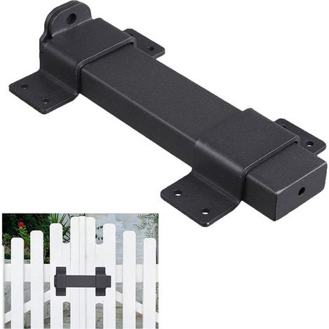 Verrou coulissant de porte – Noir – Loquet de sécurité pour portes et clôtures en bois – Verrou de porte coulissant pour maison et jardin (1/4)
