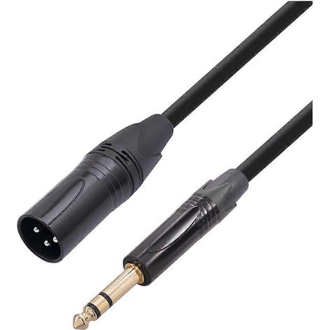 6,35-mm-Klinkenstecker auf 6,35-mm-XLR-Stecker (1/4 Zoll) auf 3-poligen symmetrischen XLR-Stecker (Stecker) für Mikrofone, 1,8 Meter (1/5)