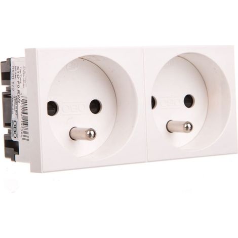 Presa di corrente doppia M45 con/senza 16A bianca STD-F0 RW2 6120172 /6 pz./