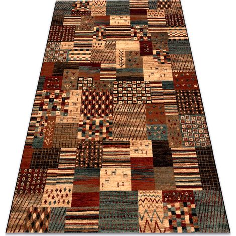 Tappeto di lana KASHQAI 4353 990 Patchwork terracotta / beige  red 135x200 cm