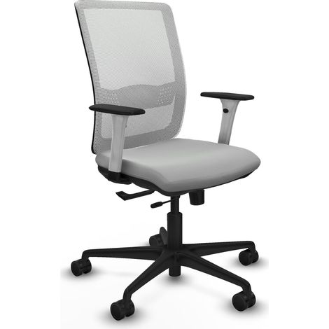 Chaise de bureau piqueras y crespo Haches cuir synthétique gris clair (1/2)
