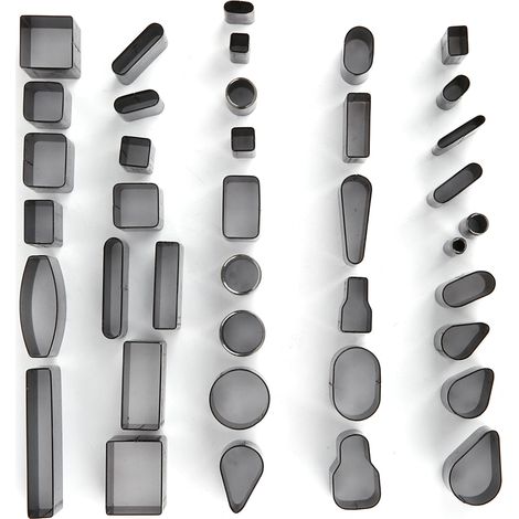 Ensemble de 39 emporte-pièces pour trous creux, outil de perçage pour ceinture en cuir court, ovale, rond, carré (1/5)
