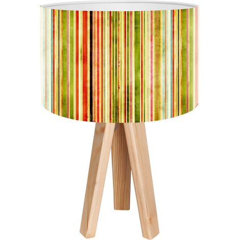 Lampe de chevet stamps foto-006 - Bois clair, blanc (1/3)