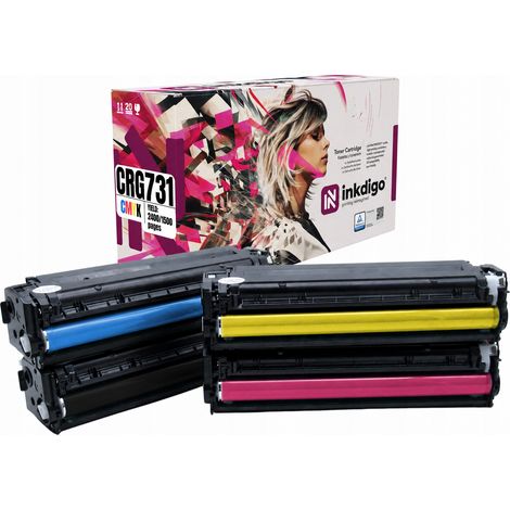 Toner Inkdigo CRG731 compatibile con Canon ColorImageClassLBP-7110cw, certificato TÜV. (1/5)