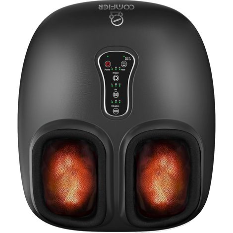 Masajeador de pies con shiatsu, vibración y calor. Dispositivo para fascitis plantar y dolor neuropático. Regalo ideal para mamá, papá, mujeres y hombres. (1/5)