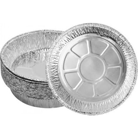 20 Pièces Barquette Aluminium, Moules à Tarte de 8 Pouces, Plats et Plateaux Jetables en Aluminium, pour Cuire, Rôtir, Cuisiner (1/5)