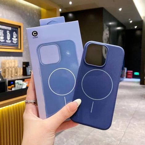 Coque pour iPhone 15 - MagSafe - Protection renforcée contre les chocs et l'appareil photo - Bleu foncé (1/2)