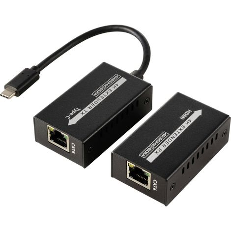 SpeaKa Professional SP-TPCE-500 USB-C® (DP Alt Mode) Prolongateur HDMI câble réseau RJ45 60 m (1/5)