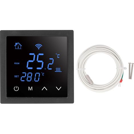 Eosnow Thermostat de chauffage au sol 16A WiFi intelligent électrique par le sol avec fonction vocale pour la maison AC85-250V noir