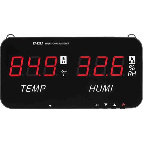 Thermomètre-hygromètre intelligent mural avec écran numérique LED, à usage industriel, agricole et domestique, pour l'intérieur et l'extérieur. (1/4)