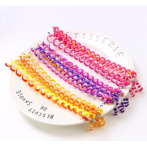 18 trenzas elásticas para el cabello, accesorios para el cabello trenzado, accesorios para el cabello de fiesta multicolores para mujeres y niñas - 1, 3, 6 (1/5)