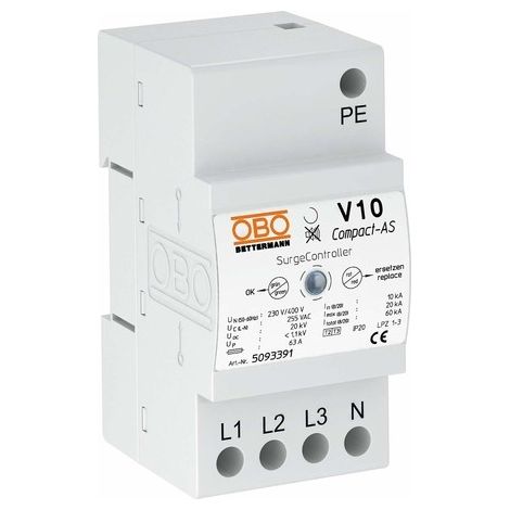 OBO Bettermann V10 Compact con señalización acústica 255V, 5093391