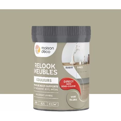 Peinture multi-supports Maison Déco Relook Meubles Les couleurs Satin Vert tilleul 0,200 L (1/2)