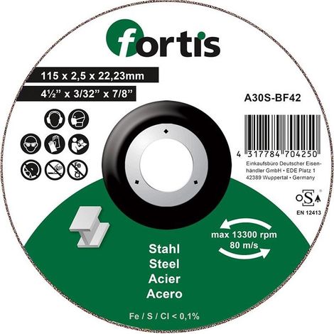 Taglio A Disco In Acciaio 115 X 25Mm Gekr. Fortis
